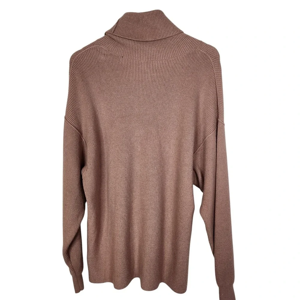 FREE PEOPLE Sweater‎ Womens Small Pink Softly Structured Tunic Cowl Neck Ribbed